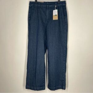 L.L. Bean Women's Wide Leg True Shape Trouser Jeans Size 14 Med/Tall